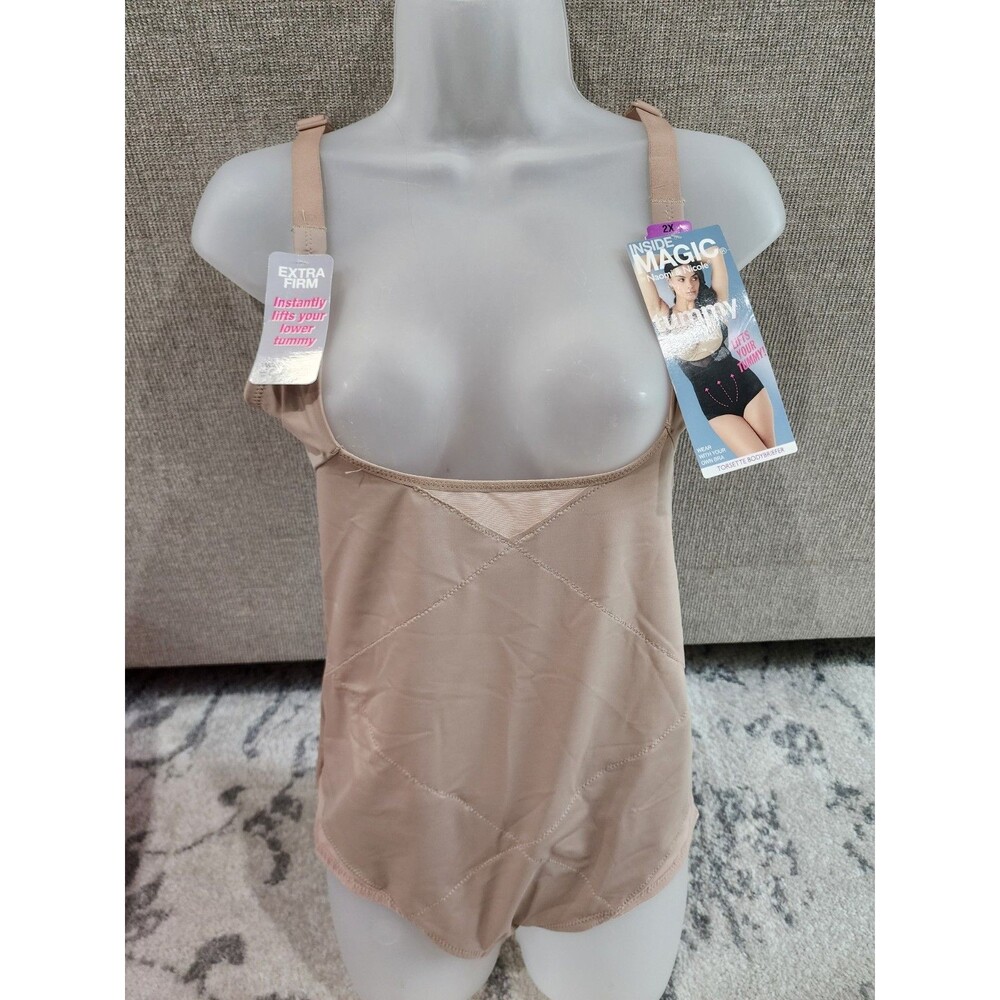 Naomi and Nicole Torsette Body Briefer Size 2X Dark Beige Style 7600